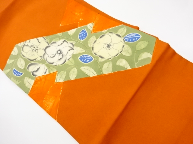 JAPANESE KIMONO / VINTAGE NAGOYA OBI / SHIOZE / FLOWERS